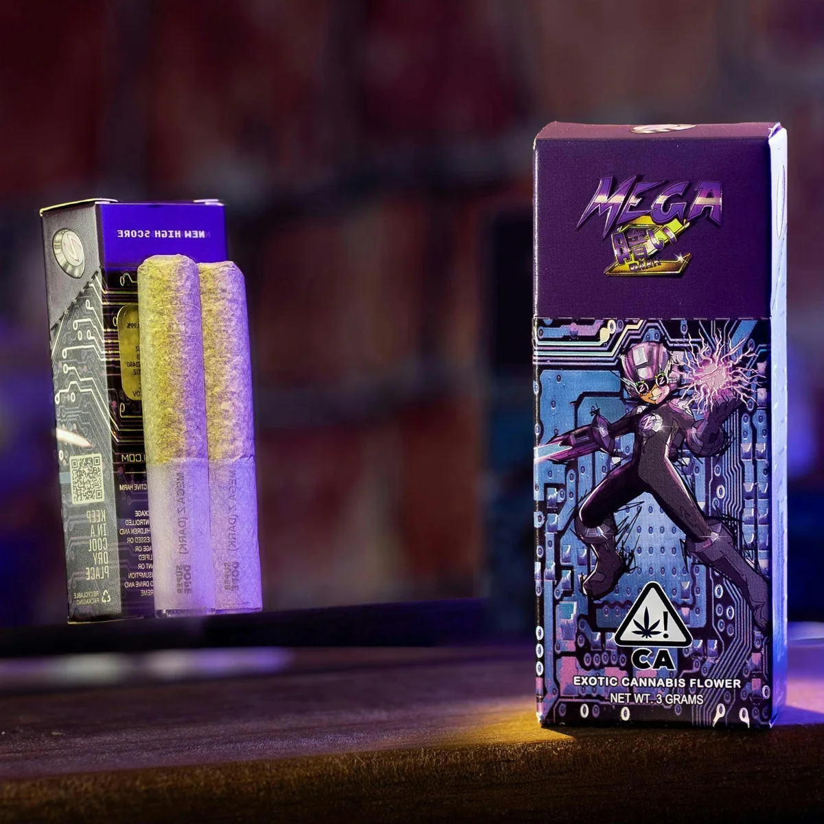 Super Dope - Mega Z Dark - Pre-Rolls - 2pk - 3g product packaging