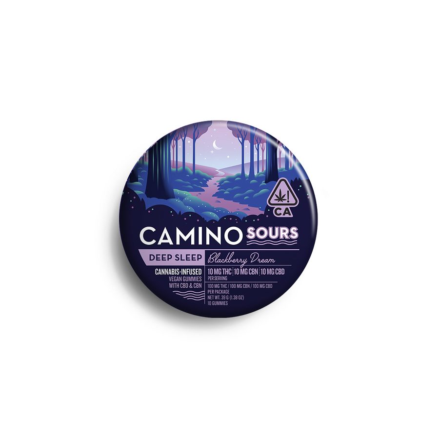 Camino Sours Blackberry Dream gummies tin