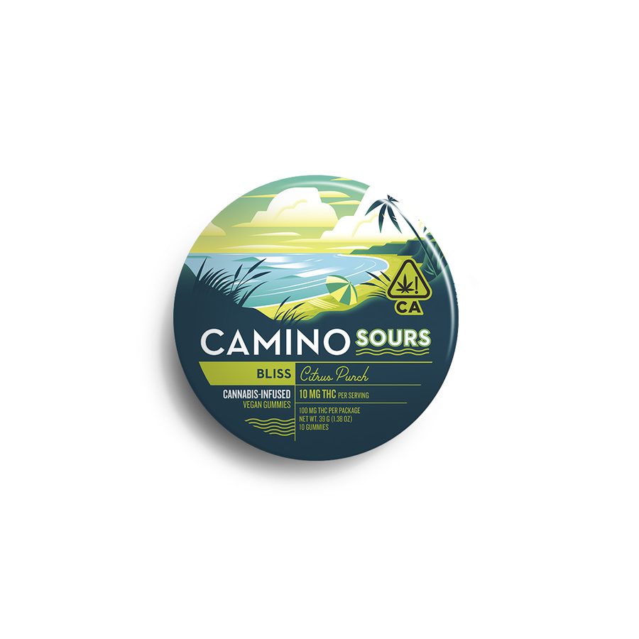 Camino Sours Citrus Punch gummies tin