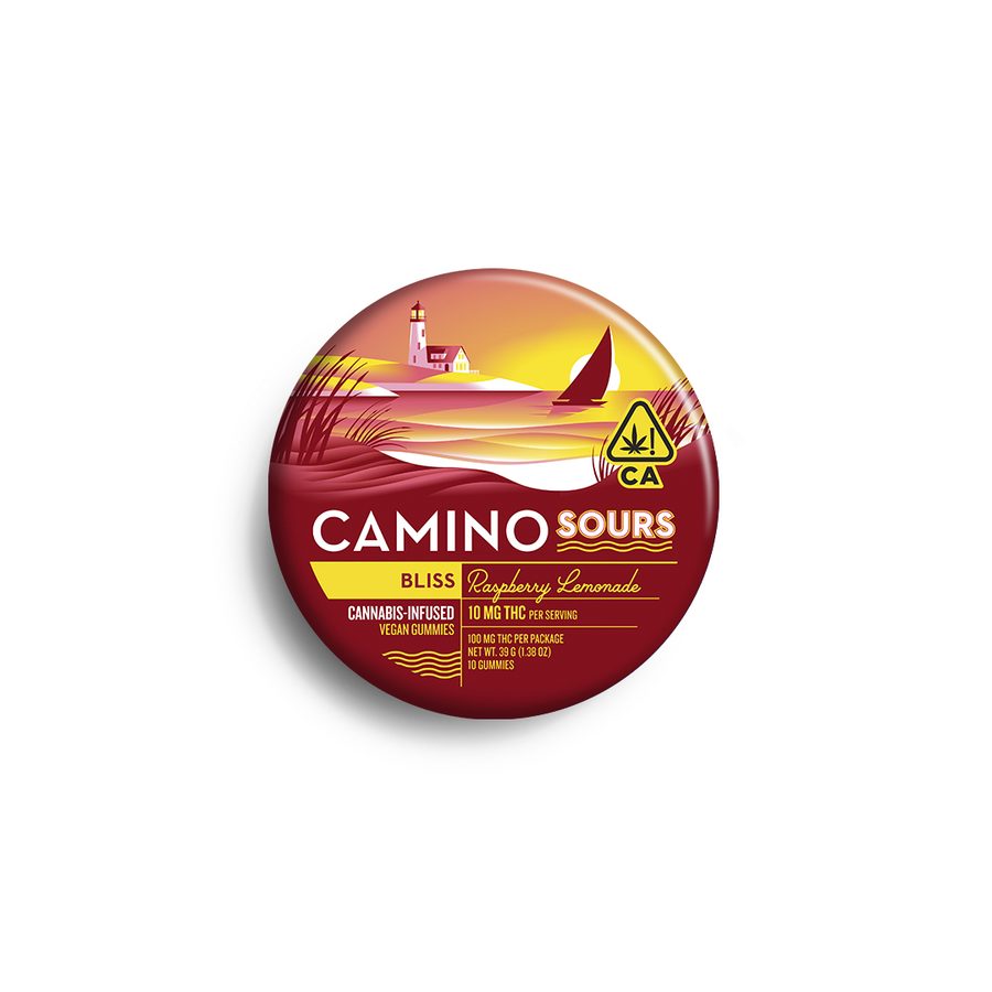 Camino Sours Raspberry Lemonade gummies tin